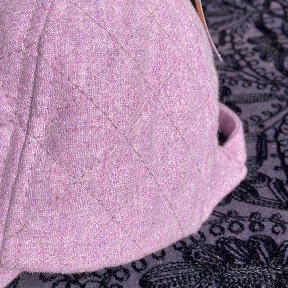 MTV Quilted Light Purple Wool Blend Adjustable Baseball Cap Hat - Picture 6 of 8